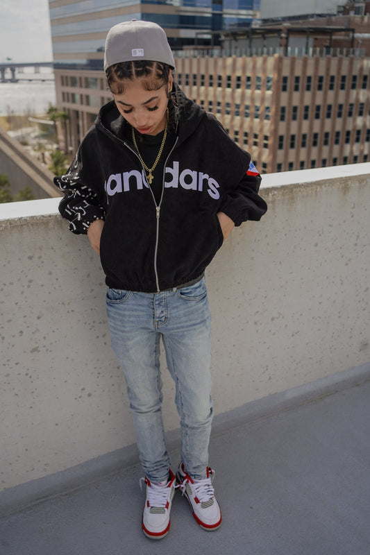 Black Corduroy Zip Up