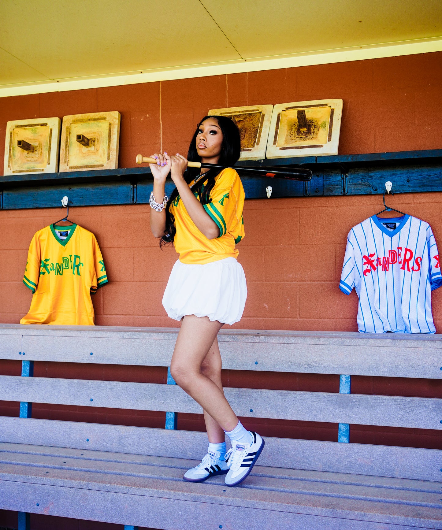 GREEN AND YELLOW XANDERS SLUGGER JERSEY