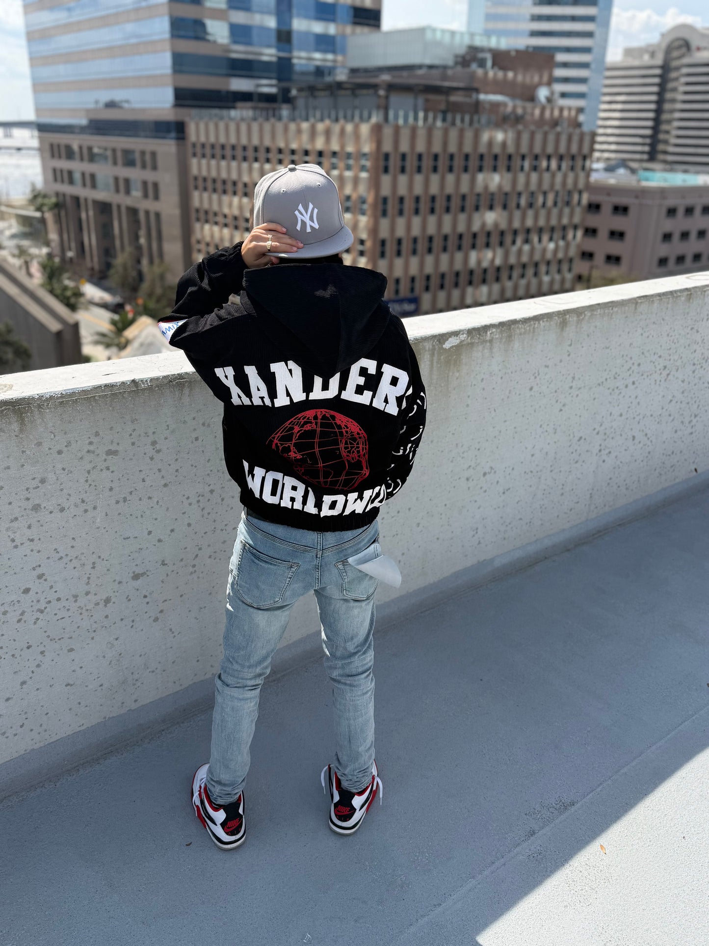 Black Corduroy Zip Up