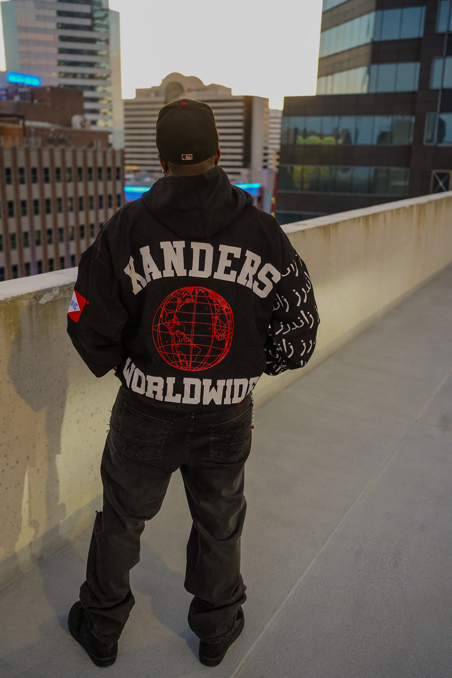 Black Corduroy Zip Up