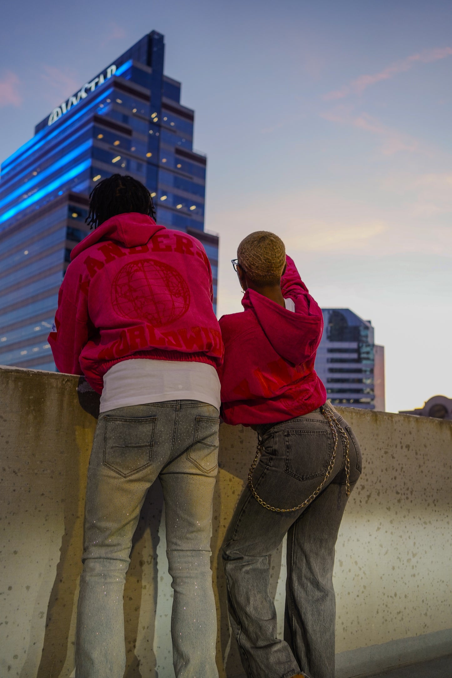 Pink Corduroy Zip Up